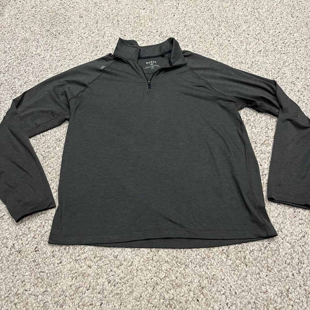 Rhone Active Quarter Zip Pullover Sweatshirt Sz L Gray Outdoor Performance